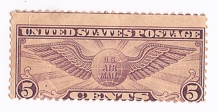 Perforation Shift on US 1931 Winged Globe issue